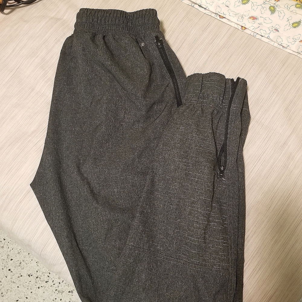 Adidas men's charcoal joggers, size medium
